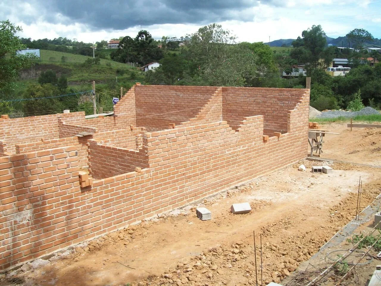 Paredes em construção