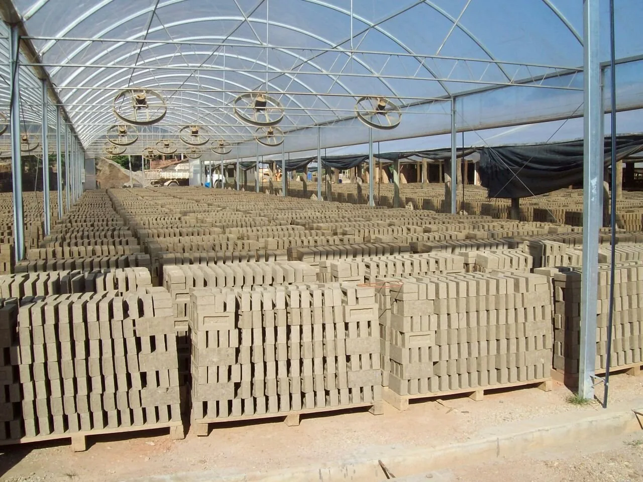 Área coberta de produção